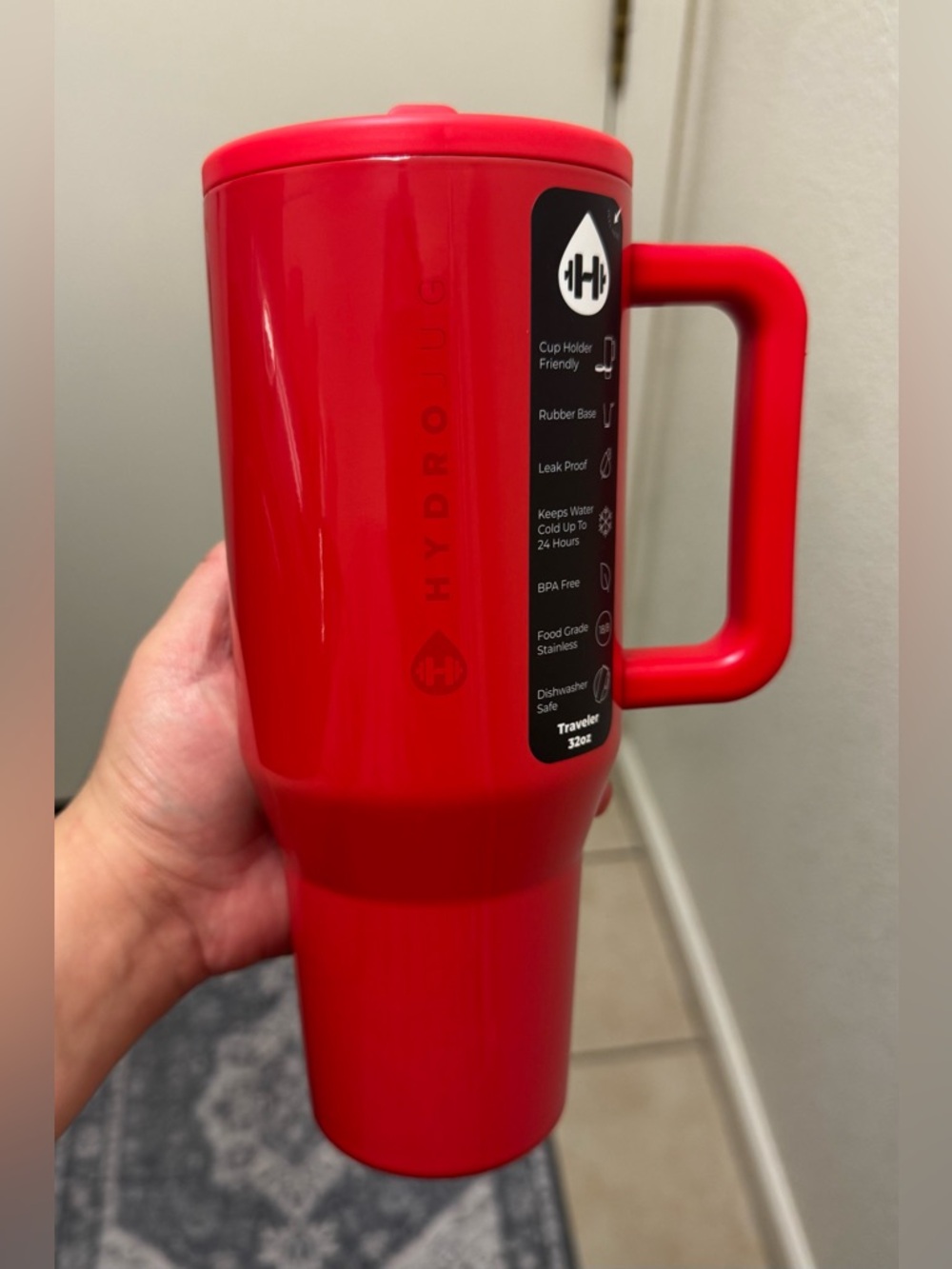 HydroJug 32oz Traveler “RED SHINE”